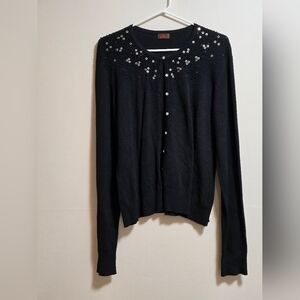 Danier sequin embellishment black cardigan